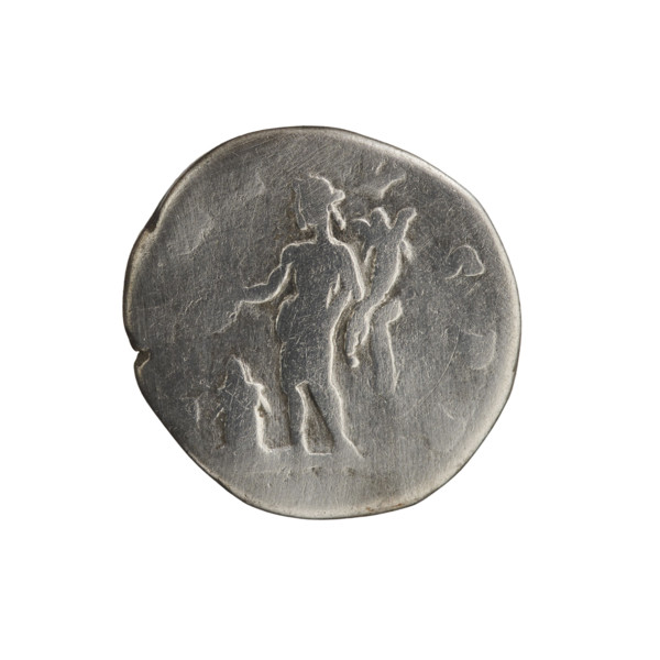 Denarius; obverse: Head of Septimius Severus with laurel wreath facing right, inscription 'T SEV PE