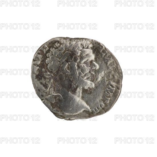 Denarius; obverse: Head of Septimius Severus with a laurel wreath facing right, legend - AVG, IIII;