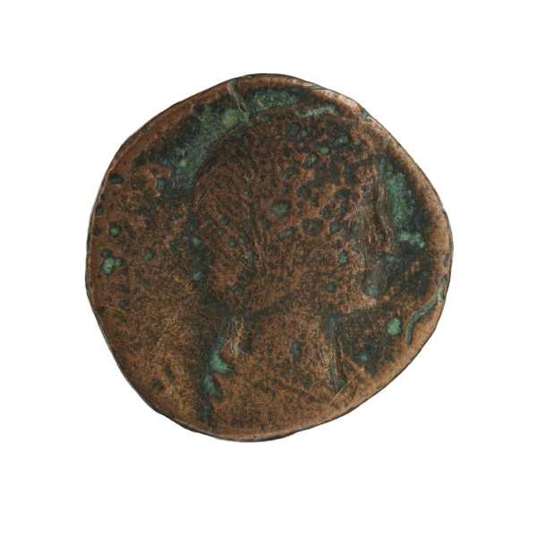 Sestertius of Julia Domna (ca. 160–217; Roman empress 193–211). Obverse: bust of Julia Domna facing