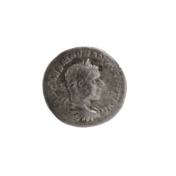 Denarius of Elagabalus (reigned 218–222). Obverse: IMP CAES MAVR ANTONINVS AVG — Bust of Elagabalus