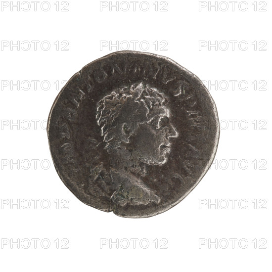 denarius, Elagabalus (204–222; Roman emperor 218–222). Obverse: bust of the emperor with laurel