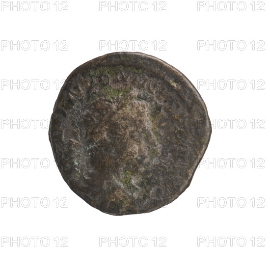 Denarius of Elagabalus (reigned 218–222). Obverse: Bust of Elagabalus with laurel wreath and