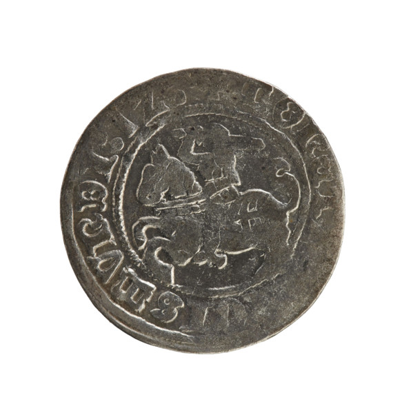 Lithuanian half-grosz, Sigismund I the Old (King of Poland; 1506–1548), Jagiellon dynasty; obverse: