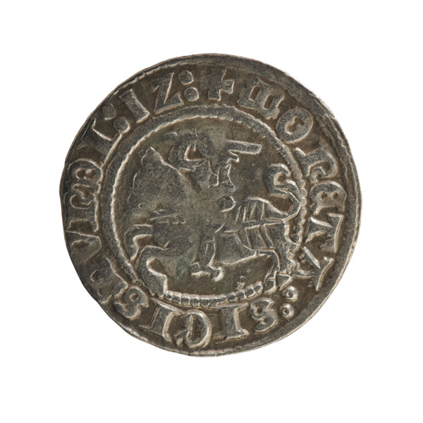 Lithuanian half-grosz, Sigismund I the Old (King of Poland; 1506–1548), Jagiellon dynasty. Obverse: