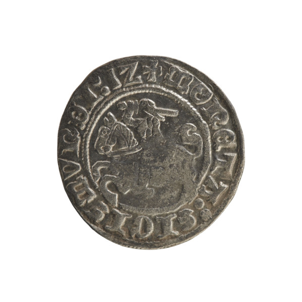 Lithuanian half-grosz, Sigismund I the Old (King of Poland; 1506–1548), Jagiellon dynasty. Obverse: