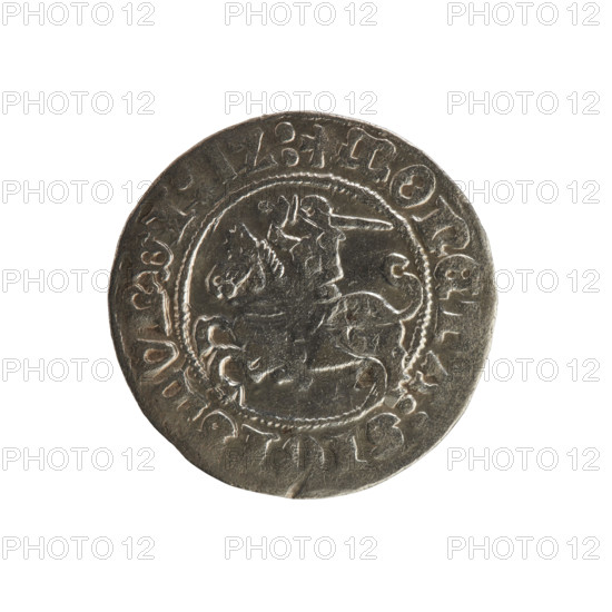 Lithuanian half-grosz, Sigismund I the Old (King of Poland; 1506–1548), Jagiellon dynasty. Obverse: