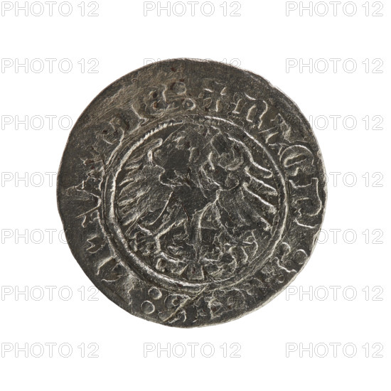 Lithuanian half-grosz, Sigismund I the Old (King of Poland; 1506–1548), Jagiellon dynasty. Obverse: