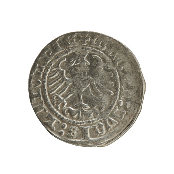Lithuanian half-grosz, Sigismund I the Old (King of Poland; 1506–1548), Jagiellon dynasty. Obverse: