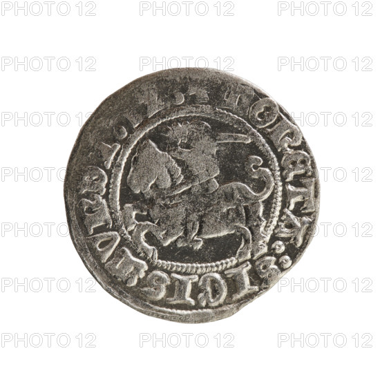 Lithuanian half-grosz, Sigismund I the Old (king of Poland; 1506–1548), Jagiellon dynasty. Obverse: