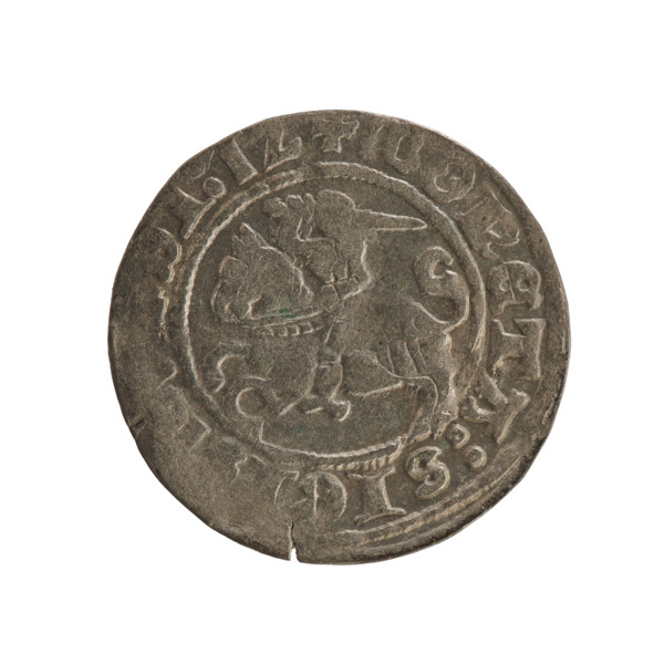 Lithuanian half-grosz, Sigismund I the Old (King of Poland; 1506–1548), Jagiellon dynasty. Obverse: