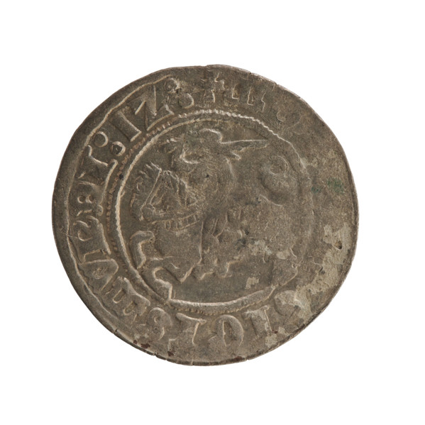 Lithuanian half-grosz, Sigismund I the Old (King of Poland; 1506–1548), Jagiellon dynasty. Obverse: