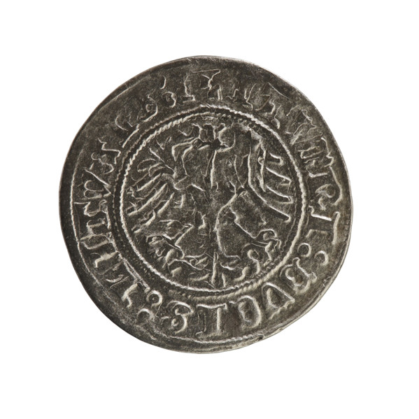 Lithuanian half-grosz, Sigismund I the Old (King of Poland; 1506–1548), Jagiellon dynasty. Obverse: