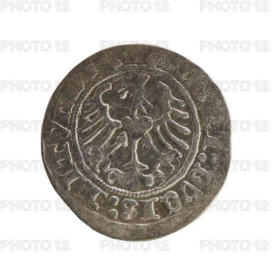 Lithuanian half-grosz, Sigismund I the Old (King of Poland; 1506–1548), Jagiellon dynasty. Obverse:
