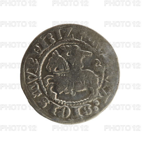 Lithuanian half-grosz, Sigismund I the Old (King of Poland; 1506–1548), Jagiellon dynasty. Obverse: