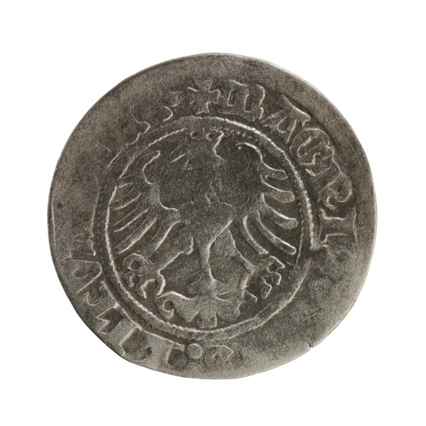 Lithuanian half-grosz, Sigismund I the Old (King of Poland; 1506–1548), Jagiellon dynasty. Obverse: