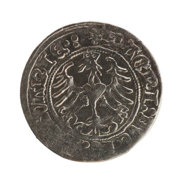 Lithuanian half-grosz, Sigismund I the Old (King of Poland; 1506–1548), Jagiellon dynasty. Obverse:
