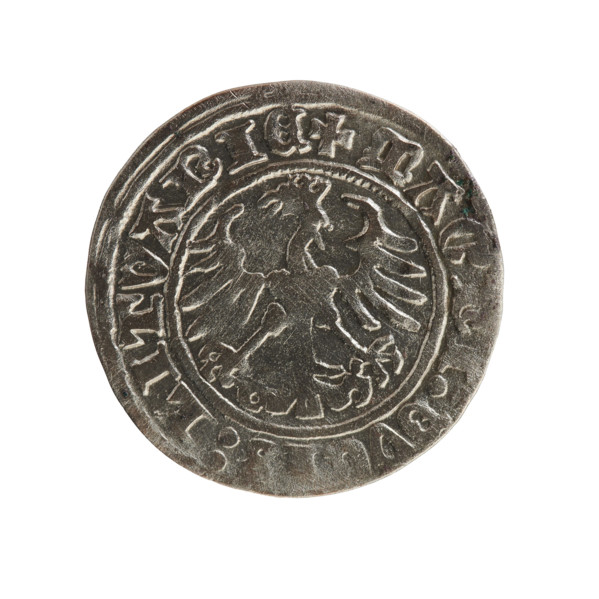 Lithuanian half-grosz, Sigismund I the Old (King of Poland; 1506–1548), Jagiellon dynasty. Obverse:
