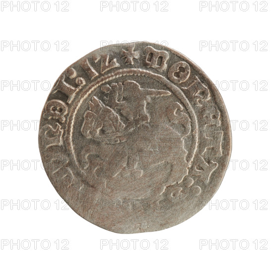 Lithuanian half-grosz, Sigismund I the Old (King of Poland; 1506–1548), Jagiellon dynasty. Obverse:
