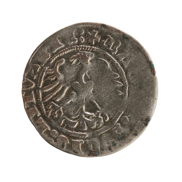 Lithuanian half-grosz, Sigismund I the Old (King of Poland; 1506–1548), Jagiellon dynasty. Obverse: