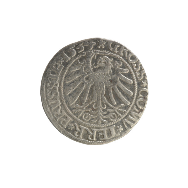Prussian grosz, Sigismund I the Old (King of Poland; 1506–1548), Polish coin, Jagiellonian dynasty;