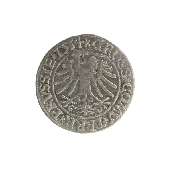 Prussian grosz, Sigismund I the Old (King of Poland; 1506–1548). Coin (grosz), 1534, Torun, Poland.