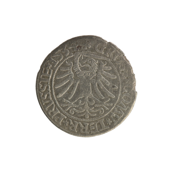 Prussian grosz, Sigismund I the Old (King of Poland; reign 1506–1548). Silver coin (grosz), 1534,