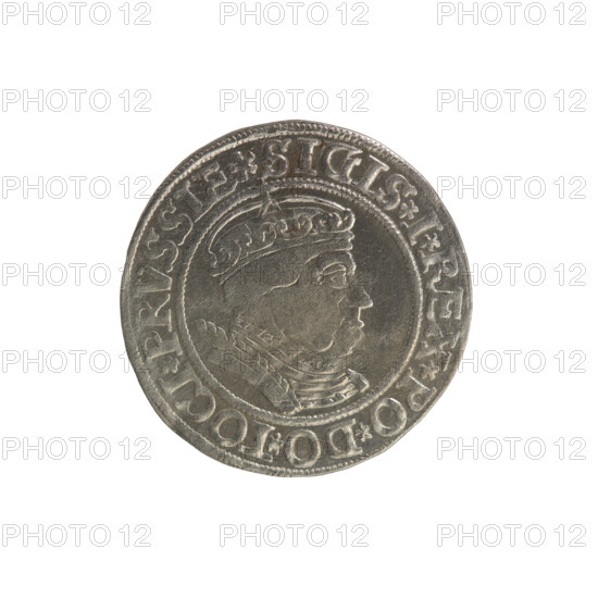 Prussian grosz, Sigismund I the Old (King of Poland; 1506–1548). Silver coin (grosz), 1534, Torun,