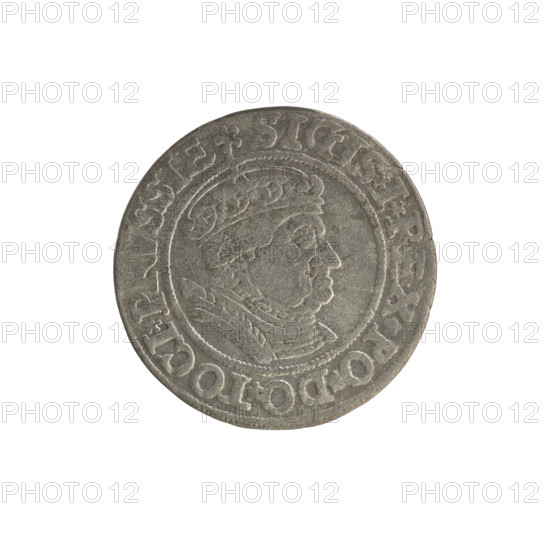 Prussian grosz, Sigismund I the Old (King of Poland; 1506–1548). Coin (1534). Obverse: crowned male
