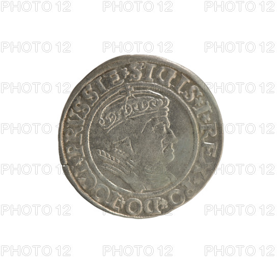 Prussian grosz, Sigismund I the Old (King of Poland; 1506–1548). Silver coin (grosz), 1534, Torun,