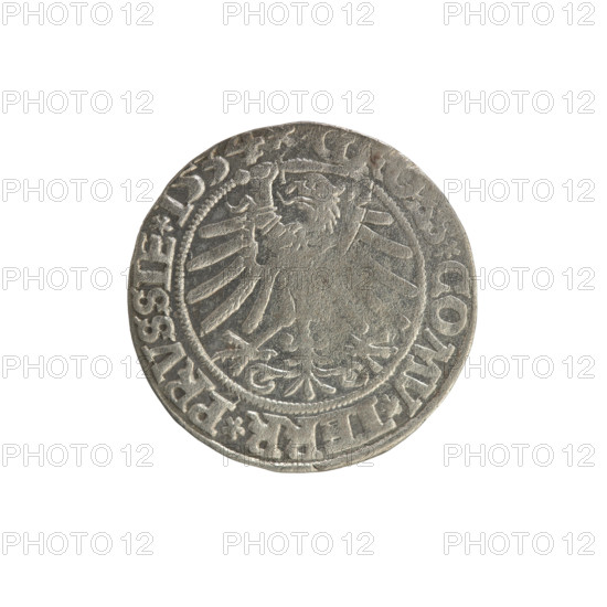Prussian grosz, Sigismund I the Old (King of Poland; 1506–1548). Silver coin (grosz), 1534, Torun,