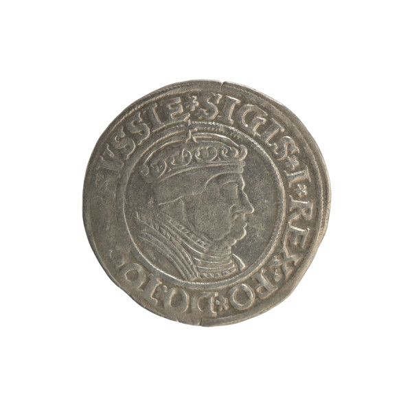 Prussian grosz, Sigismund I the Old (King of Poland; 1506–1548). Polish coin (Jagiellon dynasty).