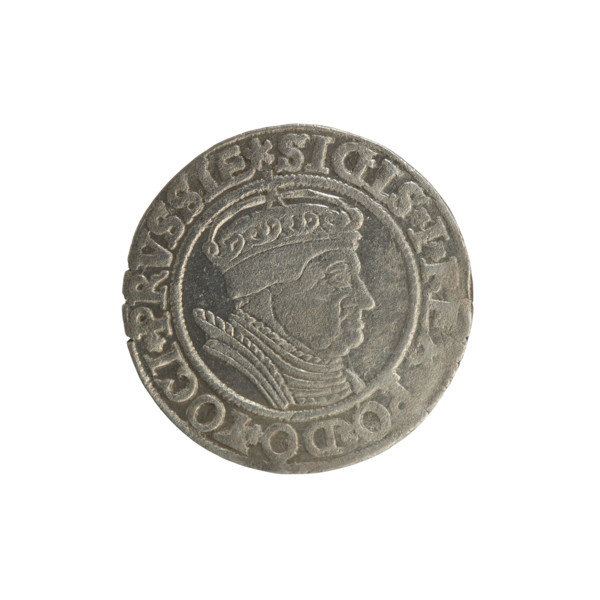 Prussian grosz, Sigismund I the Old (King of Poland; 1506–1548). Polish coin struck 1534, Torun.