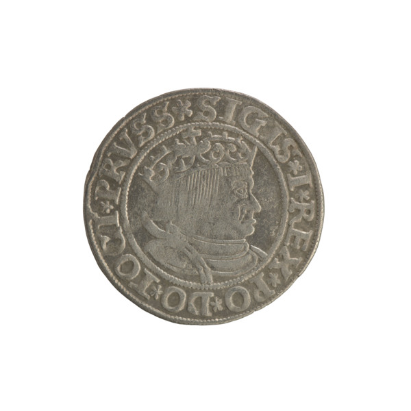 Prussian grosz, Sigismund I the Old (King of Poland; 1506–1548). Silver coin (grosz), 1534, Torun,