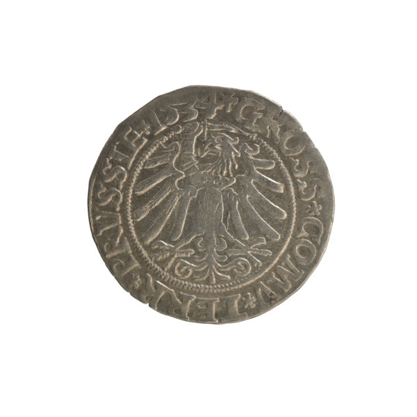 Prussian grosz, Sigismund I the Old (King of Poland; 1506–1548). Polish coin, Jagiellon dynasty.