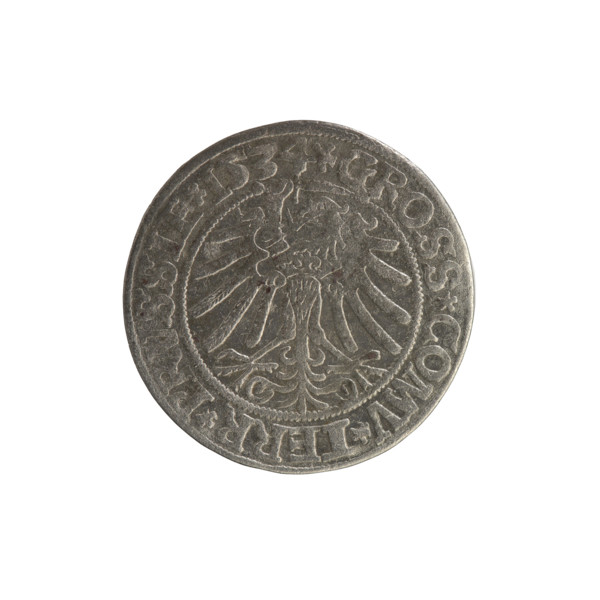Prussian grosz, Sigismund I the Old (King of Poland; 1506–1548). Silver coin (grosz), 1534, Torun,