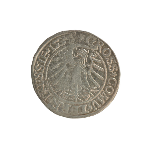 Prussian grosz, Sigismund I the Old (King of Poland; 1506–1548). Polish coin dated 1534, Torun.
