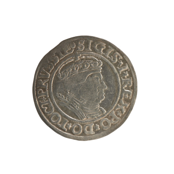 Prussian grosz, Sigismund I the Old (King of Poland; 1506–1548). Silver coin (grosz), 1535, Torun,