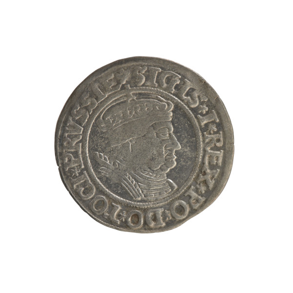 Prussian grosz, Sigismund I the Old (King of Poland; 1506–1548). Silver coin (grosz), 1535, Torun,