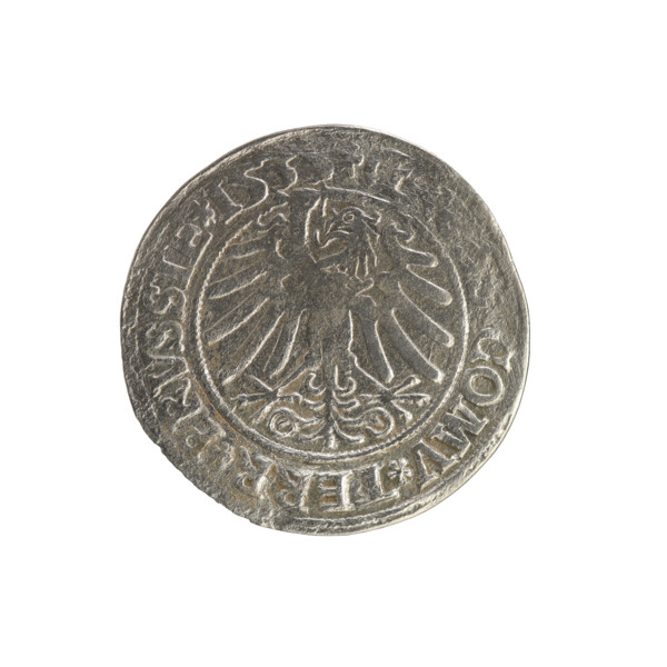 Prussian grosz, Sigismund I the Old (King of Poland; 1506–1548). Polish coin, Jagiellon dynasty.