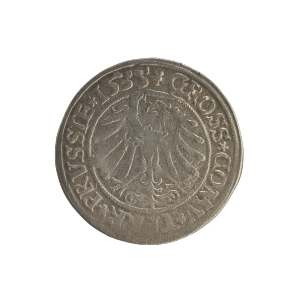 Prussian grosz, Sigismund I the Old (King of Poland; 1506–1548). Silver coin (grosz), 1535, Torun,