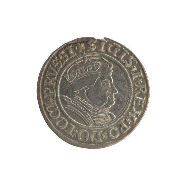 Prussian grosz, Sigismund I the Old (King of Poland; 1506–1548), Polish coin, Jagiellonian dynasty;