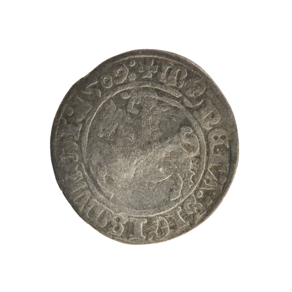 Lithuanian half-grosz, Sigismund I the Old (king of Poland; 1506–1548). Polish coin (Jagiellon