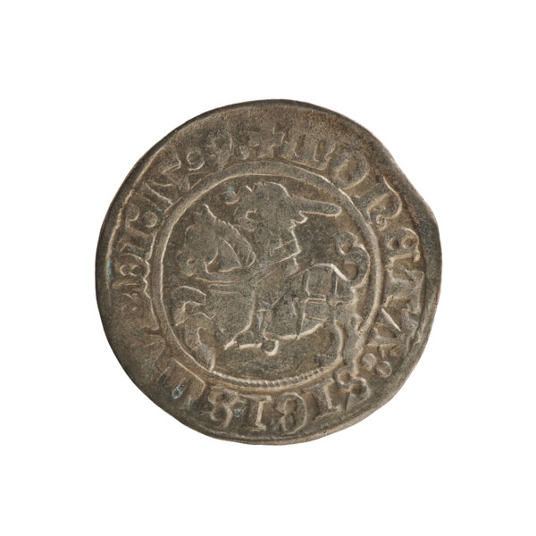 Lithuanian half-grosz, Sigismund I the Old (king of Poland; 1506–1548). Polish coin (Jagiellon