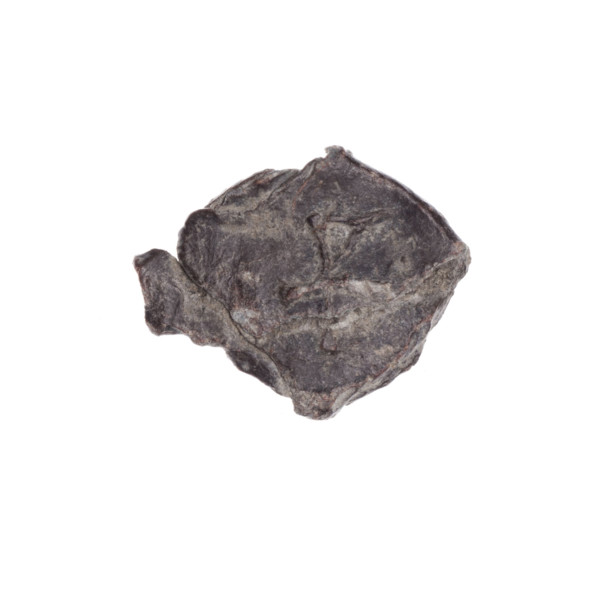 Fragment of a double-sided Drohiczyn seal. On one side, a cross with one arm ending in a triangle