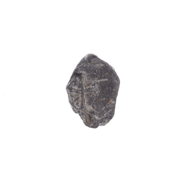 Fragment of a double-sided Drohiczyn seal. On one side, a cross with one arm ending in a triangle