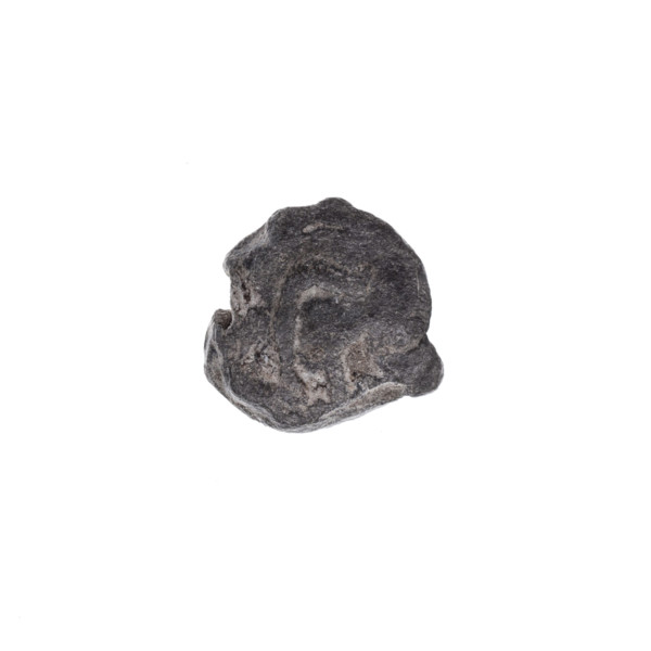 Fragment of a double-sided Drohiczyn seal. On one side, a cross with one arm ending in a triangle