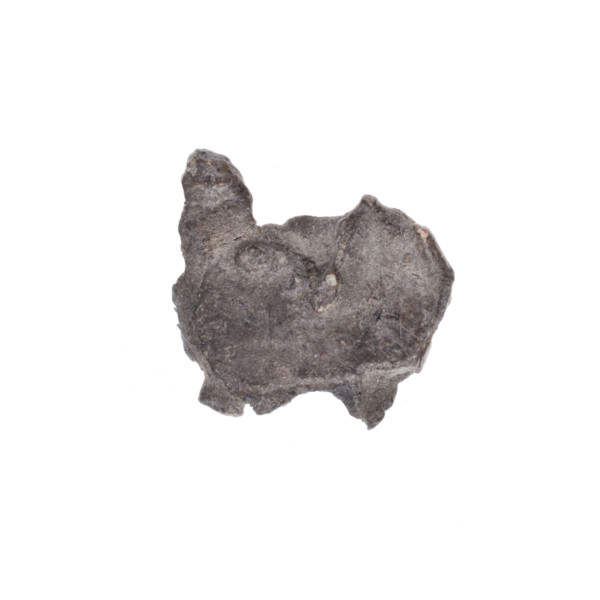 Fragment of a double-sided Drohiczyn seal. On one side only a dot is visible, on the other an