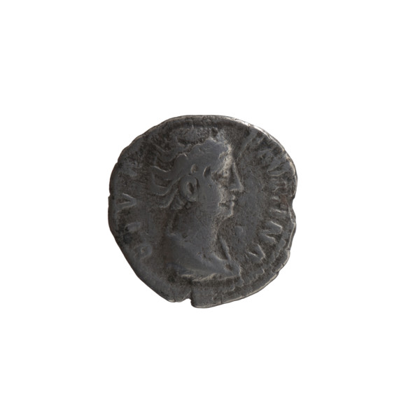 Denarius, posthumous issue for Faustina the Elder (98–141; Roman empress 138–141). Obverse: Bust of