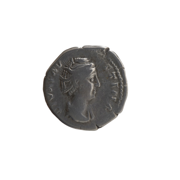 Denarius, posthumous issue of Faustina the Elder (98–141; Roman empress 138–141), issuer Antoninus