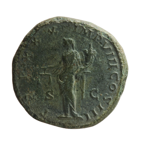 Dupondius of Marcus Aurelius (121–180; Roman emperor 161–180), issuer Marcus Aurelius. Obverse: